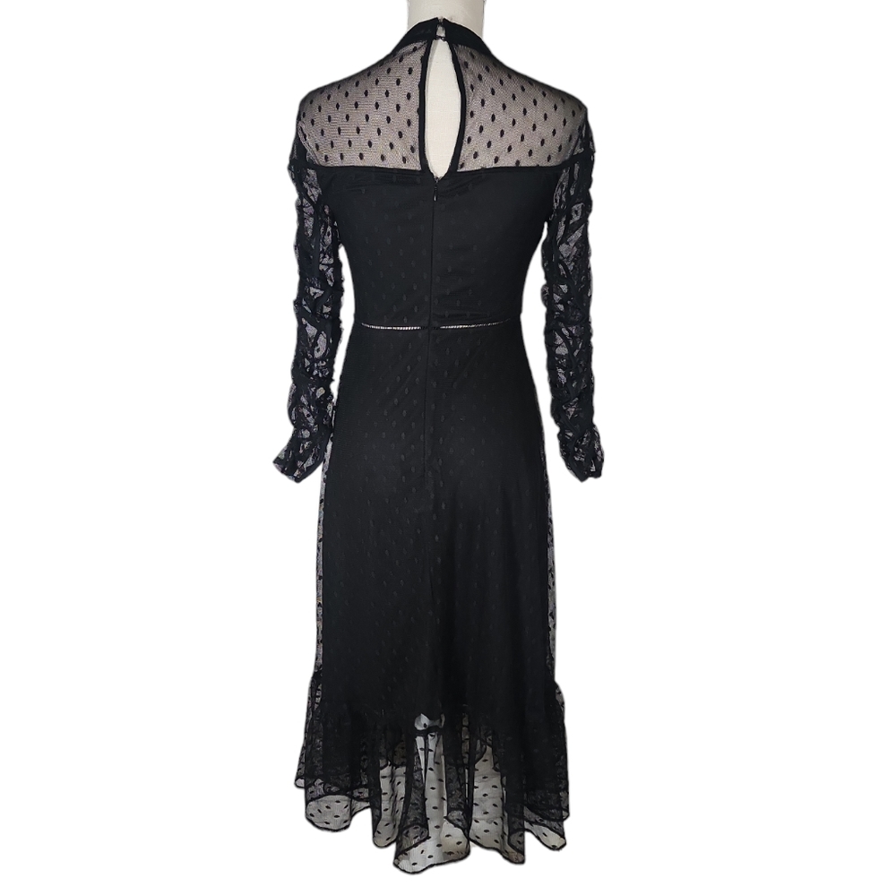 betsey johnson long black dress Vintage Lace Sheer Midi Formal D… Color:Metallic line dry category_feathers Alfaro Black Abaya with